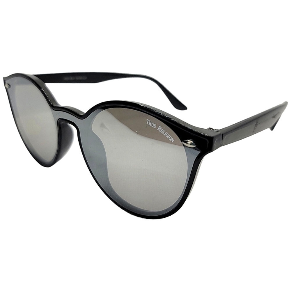 Rare True Religion Round Horn Rimmed Black Sunglasses